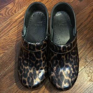 Dansko Animal Print Clogs Size 38